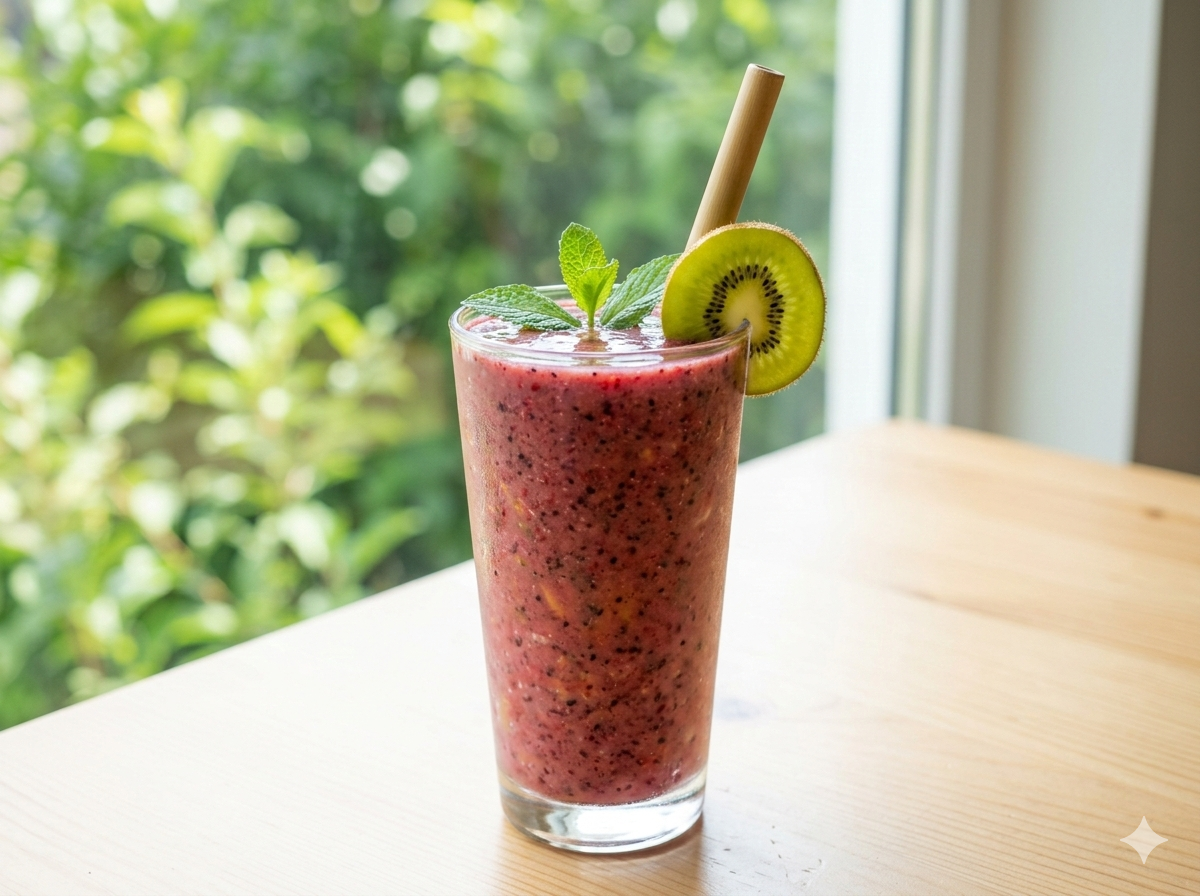 旬のフルーツをまるごとブレンドしたスムージー