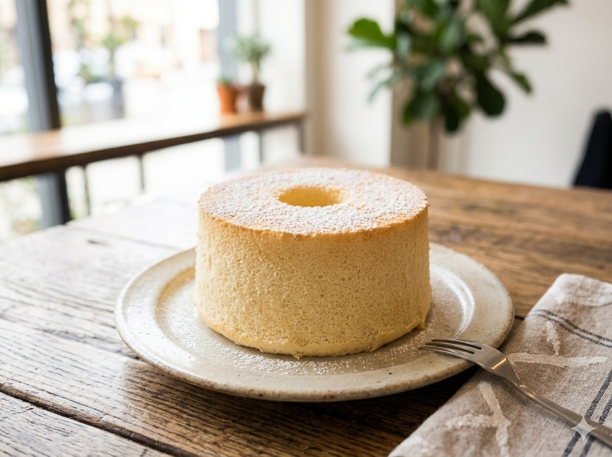 ふわふわ食感のひだまりシフォンケーキ